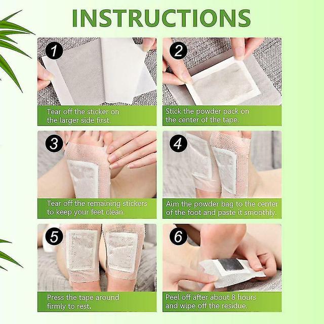 Detox Foot Pads Deep Cleansing Foot Patches W / Bamboo Vinegar Ginger Powder 10-50pcs 20pcs on Productcaster.