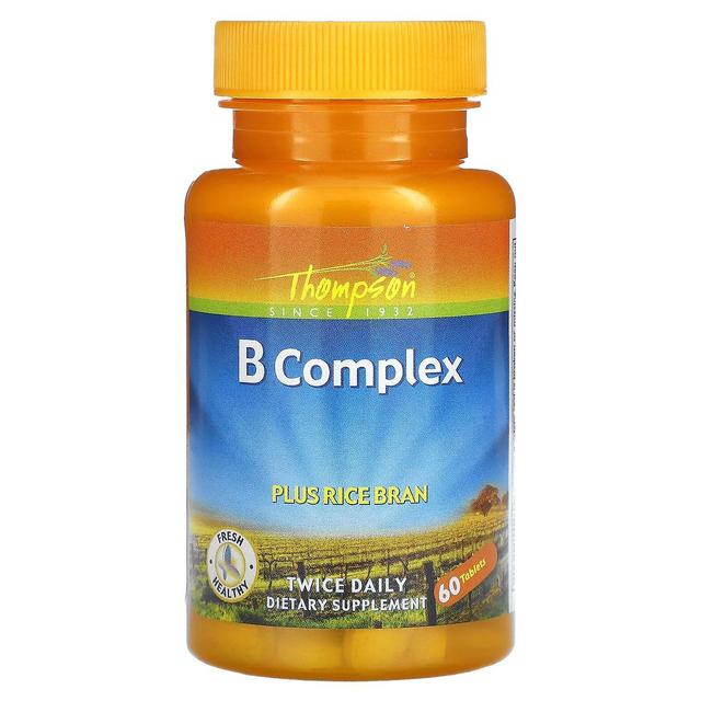 Thompson, B Complex, Plus Rice Bran, 60 Tablets on Productcaster.