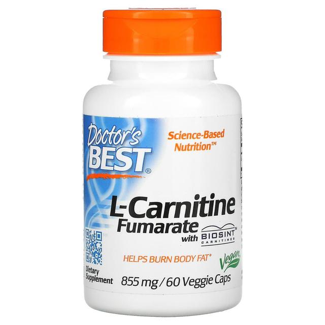 Doctor's Best Lægens bedste, L-carnitinfumarat med Biosint carnitiner, 855 mg, 60 veggie caps on Productcaster.