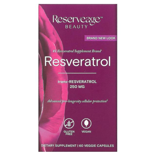 ReserveAge Nutrition Vararavinto, resveratroli, 250 mg, 60 kasviskapselia on Productcaster.