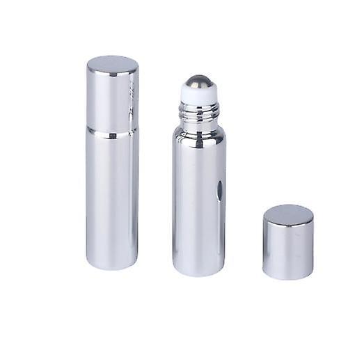 50pieces/lot 5ml Essential Oil Bottles Uv Glass Perfume Bottle Essential Oil Sample Bottles Empty Container silver on Productcaster.