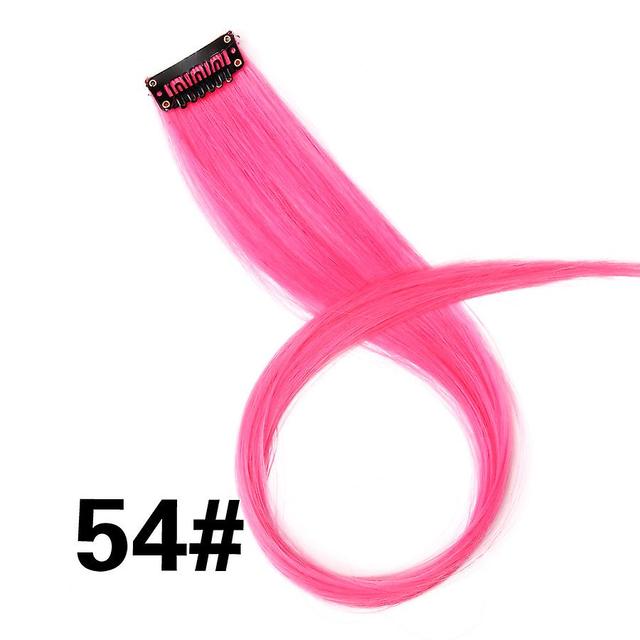 Duqi Leeons extensiones de cabello sintético con clips resistentes al calor extensiones de cabello liso color color negro clip de pelo mujer 12G / ... on Productcaster.