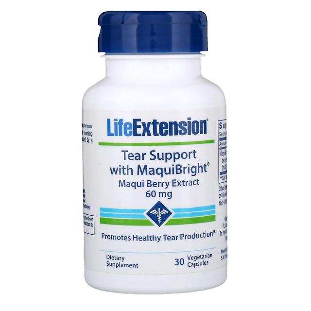 Life Extension, Tear Support with MaquiBright, Maqui Berry Extract, 60 mg, 30 Ve on Productcaster.