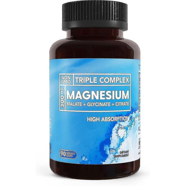 Triple Magnesium Complex 300mg, Triple Magnesium Capsule Dietary Supplement Magnesium Glycinate for Heart, Bone and Nerve Support High quality natural on Productcaster.