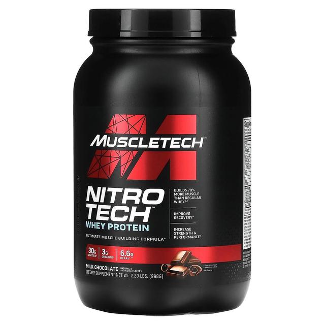 MuscleTech, Nitro Tech Whey Protein, Milk Chocolate, 2.20 lbs (998 g) on Productcaster.