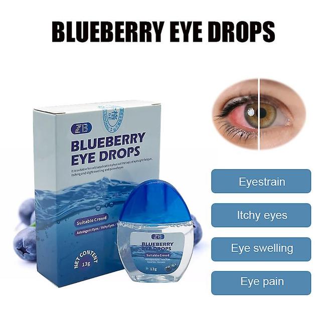 Blueberry Eye Drops For Asthenopia Relieves Dry Anti-itchy Removal Fatigue Eyes Health Care Refreshing Liquid Care Dressing Hk 3pcs on Productcaster.