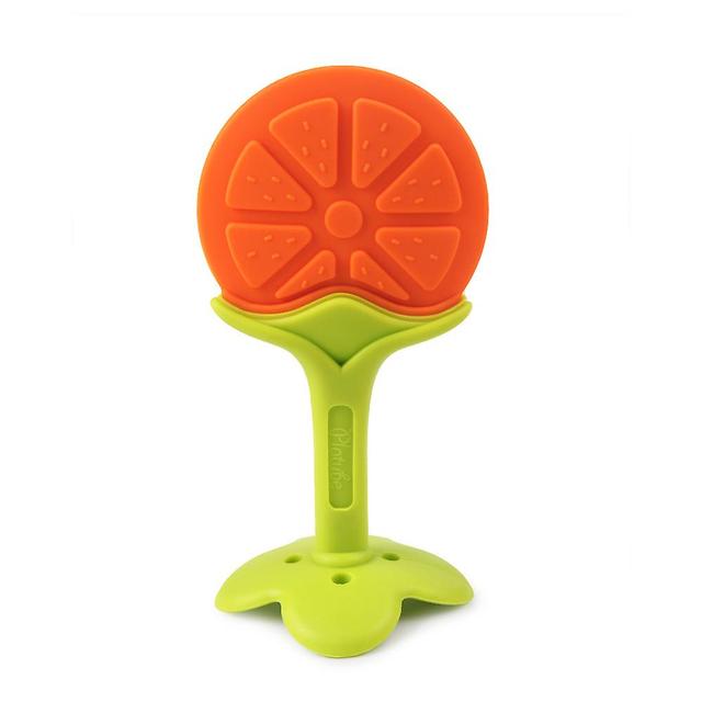 Ederfun 1pc Baby Bijtring Food Grade Silicone Bijtring Fruit Vorm Baby Tandjes Silicone Tandjes Speelgoed Baby Chew Tand Speelgoed DW4615-Arancione on Productcaster.