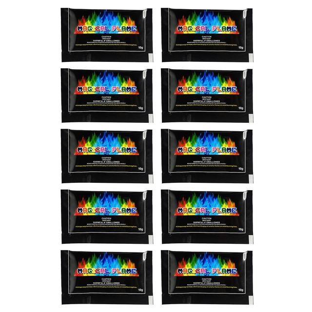 10 Pack Magics Colorful Fire Powder Portable Color Flames Packets for Bonfires Fireplaces 10g on Productcaster.