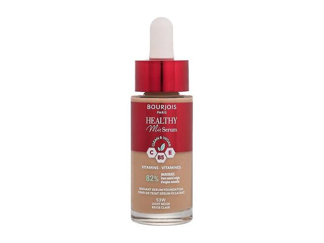 Bourjois Paris - Healthy Mix Clean & Vegan Serum Foundation 53W Light Beige - For Women, 30 ml on Productcaster.