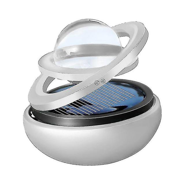 Double Ring Solar Car Perfume Galaxy Rotating Magnetic Levitation Decor Zh5 Zh5 Silver on Productcaster.