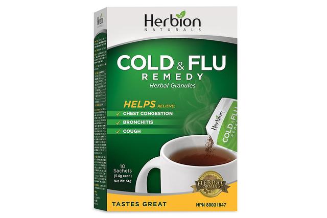 Herbion Naturals Cold & Flu Remedy Herbal Granules, 10 count sachets on Productcaster.