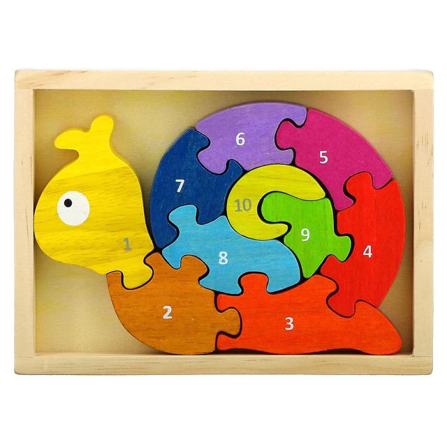 Begin Again Toys, Number Snail, Teach & Play Puzzle, 2+ Years, 10 Piece Set on Productcaster.