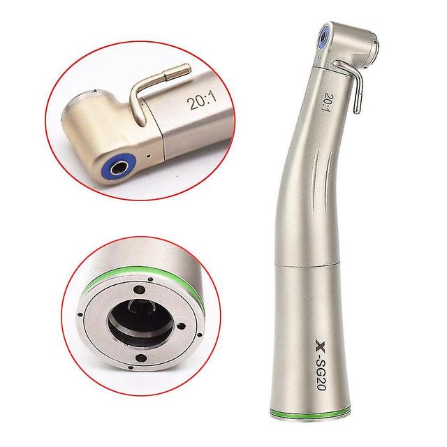 Tib Max Series 20:1 Reduction Push Button Low Speed Green Ring Contra Angle Dental Implant Surgery Handpiece With Optical Fiber 20 to 1 contra on Productcaster.