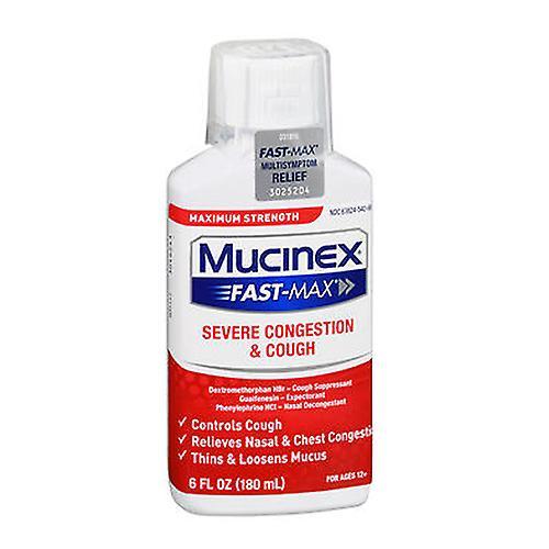 Mucinex Fast-Max Severe Congestion Cough Liquid Maximum Strength, 6 oz (Pack of 1) on Productcaster.