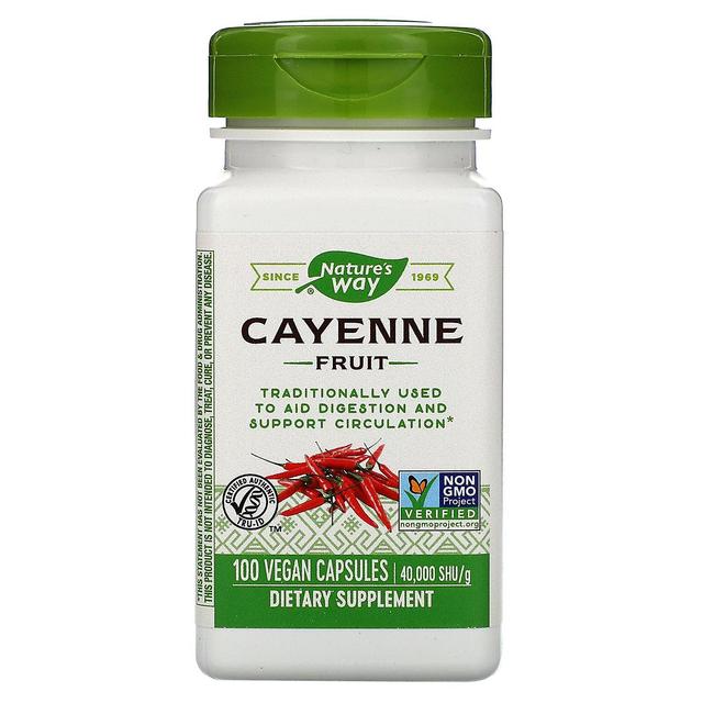 Nature's Way, Cayenne Fruit, 40,000 SHU/g, 100 Vegan Capsules on Productcaster.