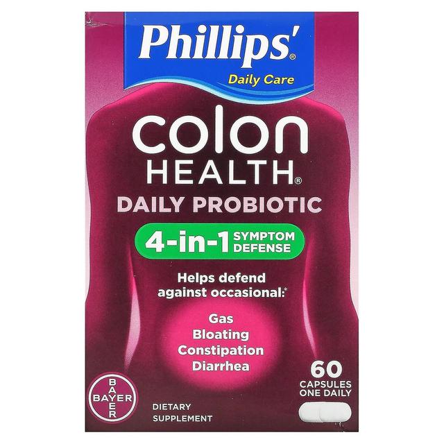 Phillips, Colon Saúde Probiótico Diário, 60 Cápsulas on Productcaster.