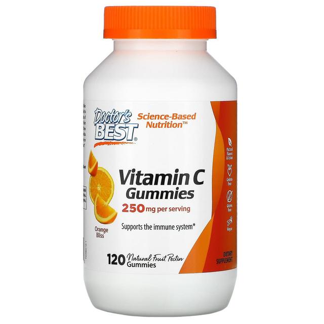 Doctor's Best, Vitamin C Gummies, Orange Bliss, 125 mg, 120 Gummies on Productcaster.