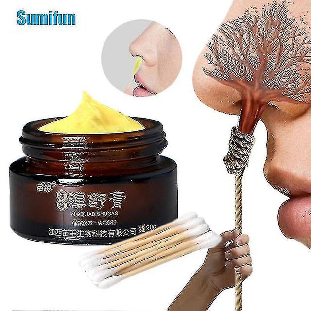 1pcs 20g Rhinitis Care Cream Nasal Congestion Sinusitis Cold Mint Essential Oil Nose Refreshing Ointment Chinese Herbal Plaster on Productcaster.