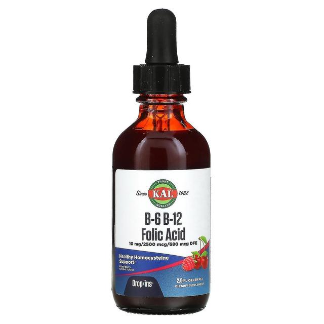 KAL, B-6 B-12 Foliumzuur, Gemengde Bes, 2 fl oz ( 59 ml) on Productcaster.