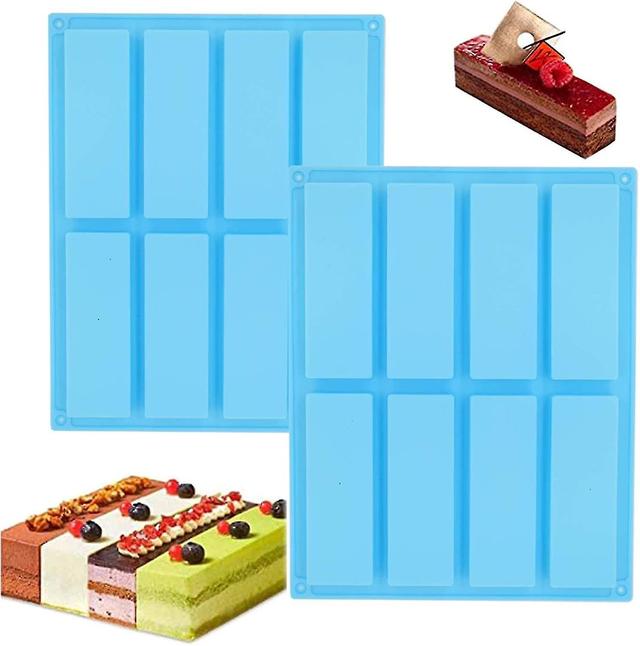 Rectangle Granola Bar Silicone Moulds, Silicone Bar Mould, Cereal Bar Mould, Energy Bar Maker Blue on Productcaster.