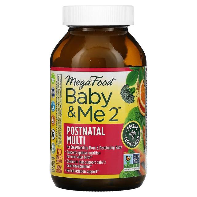 MegaFood, Baby & Me 2, Postnatal Multi, 120 Tablets on Productcaster.