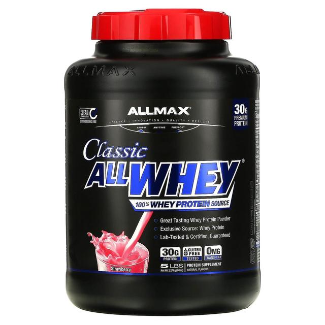 ALLMAX, Classic AllWhey, 100% Whey Protein, Morango, 5 lbs (2,27 kg) on Productcaster.