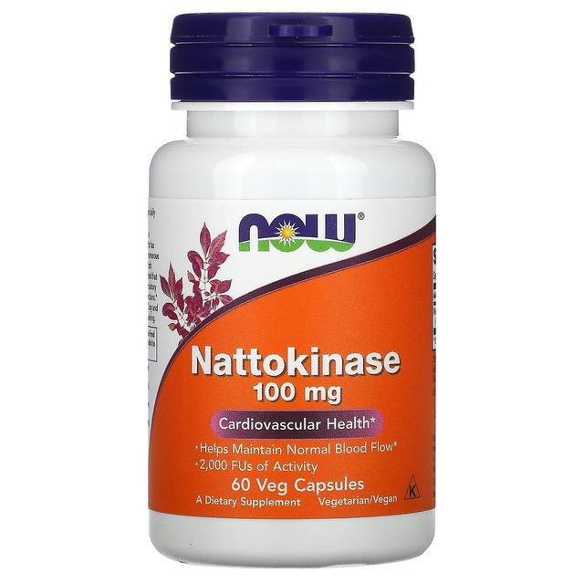 NOW Foods NOW Alimenti, Nattokinase, 100 mg, 60 Veg Capsule on Productcaster.