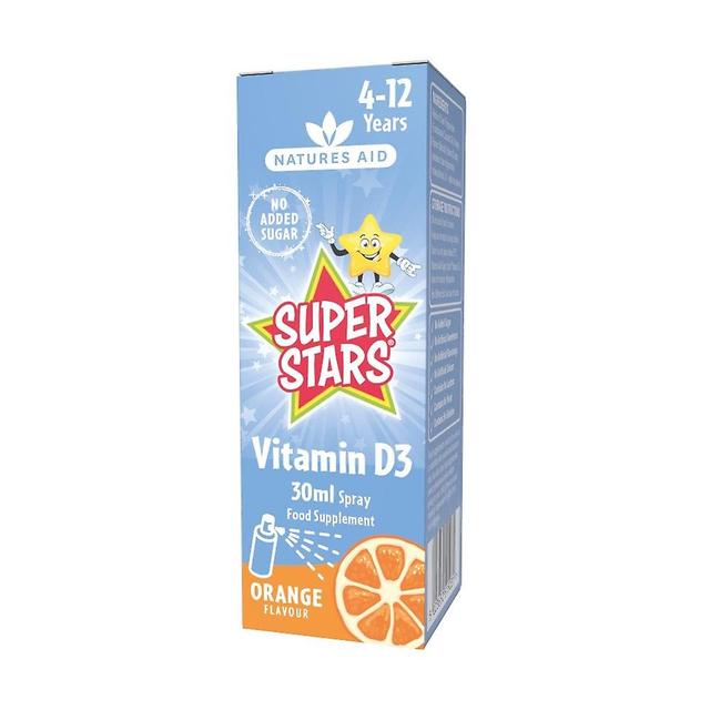 Natures Aid Super Stars Vitamin D3, 30ml Spray on Productcaster.