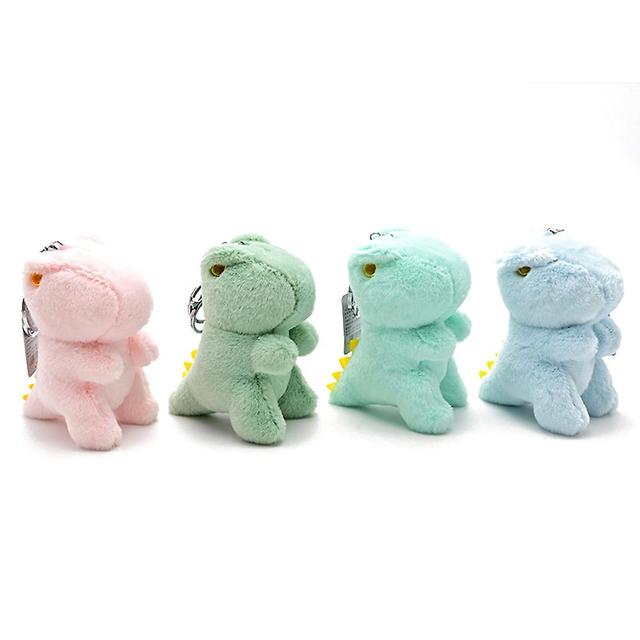 Cute Standing Dinosaur Plush Doll Keychain Stylish Keyrings Schoolbag Pendant For Key Handbag Decor Random on Productcaster.