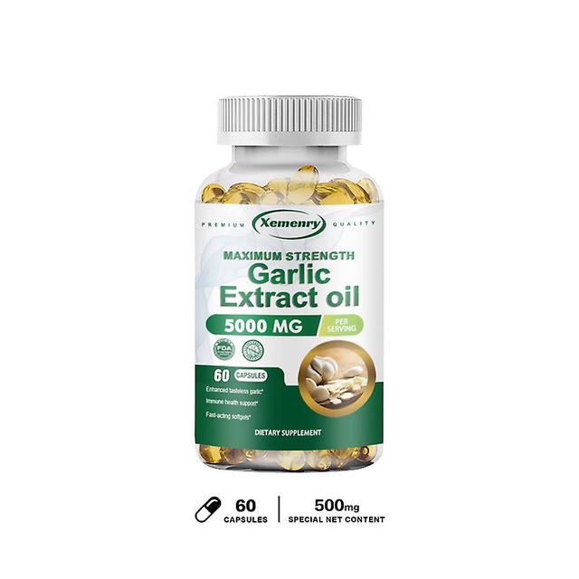 Vorallme High-quality Garlic Oil Capsules, Lower Cholesterol, Prevent Cardiovascular And Cerebrovascular Fat Deposition, Advanced Formula 60 Capsules on Productcaster.