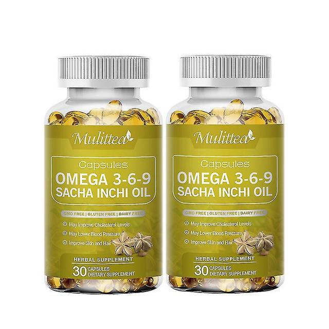 Guoguo Sacha Inchi Olie 1000mg |rijke bron van Omega 3, 6 en 9 |Essentiële vetzuren | geurloze softgel veel gezonder dan visolie Sacha Intsja 2 box on Productcaster.