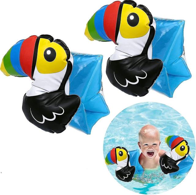 Opblaasbare armbanden voor kinderen van 3-6 jaar, armbanden met vogelpatroon, zwemtrainers, watervleugels, zwemhulp on Productcaster.