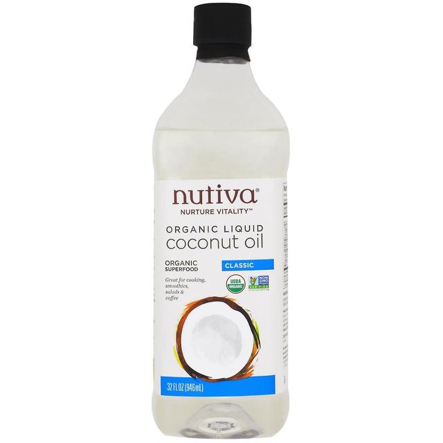 Nutiva, Olio di cocco liquido organico, Classico, 32 fl oz (946 ml) on Productcaster.