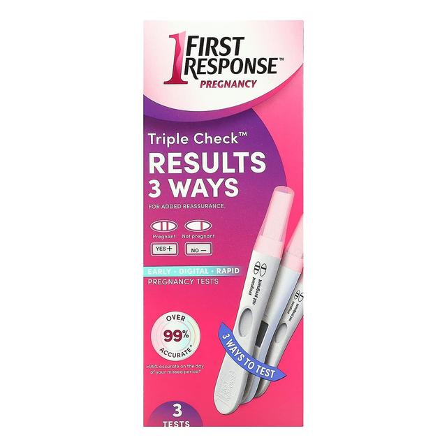 First Response, Triple Check Pregnancy Tests, 3 Tests on Productcaster.