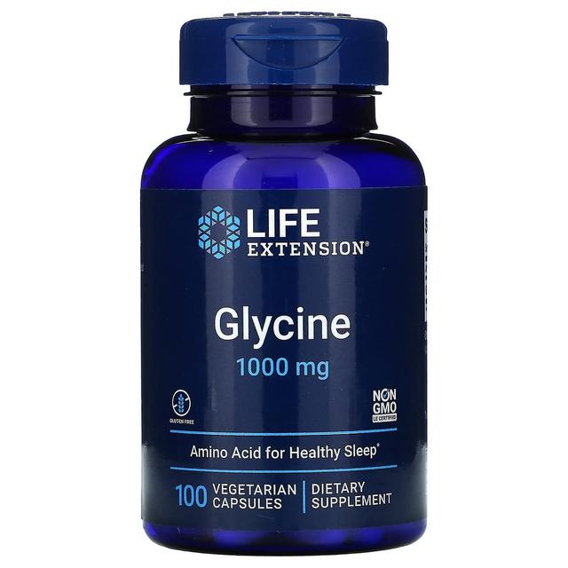 Life Extension Livsförlängning, Glycin, 1 000 mg, 100 Vegetariska kapslar on Productcaster.