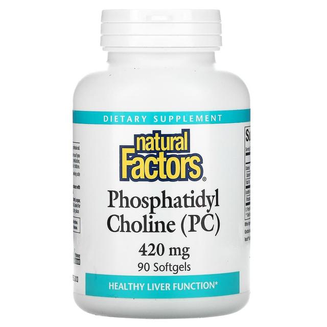 Natural Factors, Phosphatidyl Choline (PC), 420 mg, 90 Softgels on Productcaster.