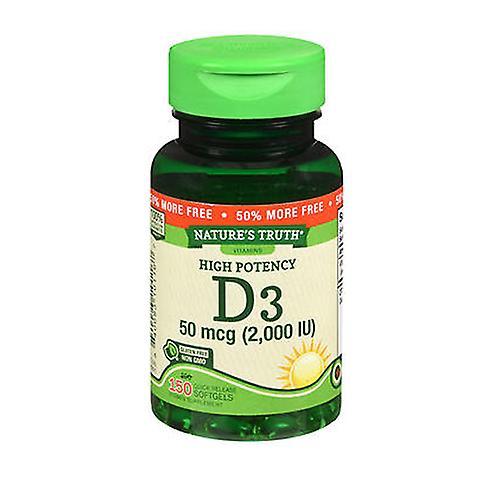 Sundance Nature's Truth High Potency Vitamin D3 Quick Release Softgels, 50 mcg, 150 Caps (Pack of 3) on Productcaster.