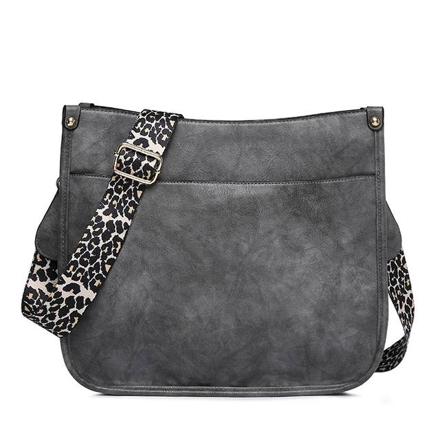 Leopard Guitar Strap Crossbody Bucket Purse - Vegan Leather, Durable, Chic And Elegant Design - Perfect Size For Everyday Essentials - Women's Fash... on Productcaster.