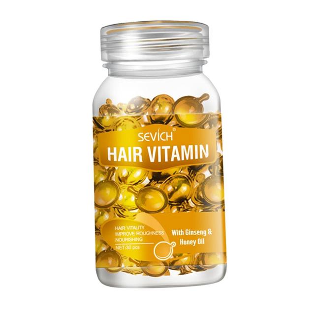 Hair Vitamin Serum Capsule With Vitamins B5 Oil Repair Hair For Women Purple orange 4.5 x 3 x 2 inches on Productcaster.