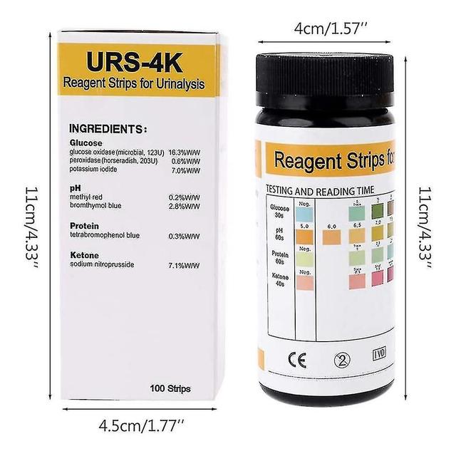 In Vitro Urine Testing 4 Test Items: Glucose, Ph, Protein, Ketone Body Urine Test Strip Profession - on Productcaster.