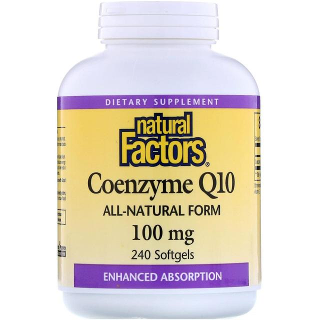 Natural Factors Fattori naturali, Coenzyme Q10, 100 mg, 240 Softgels on Productcaster.