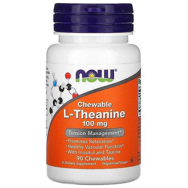 Now Foods, Chewable L-Theanine , 100 mg, 90 Chewables on Productcaster.