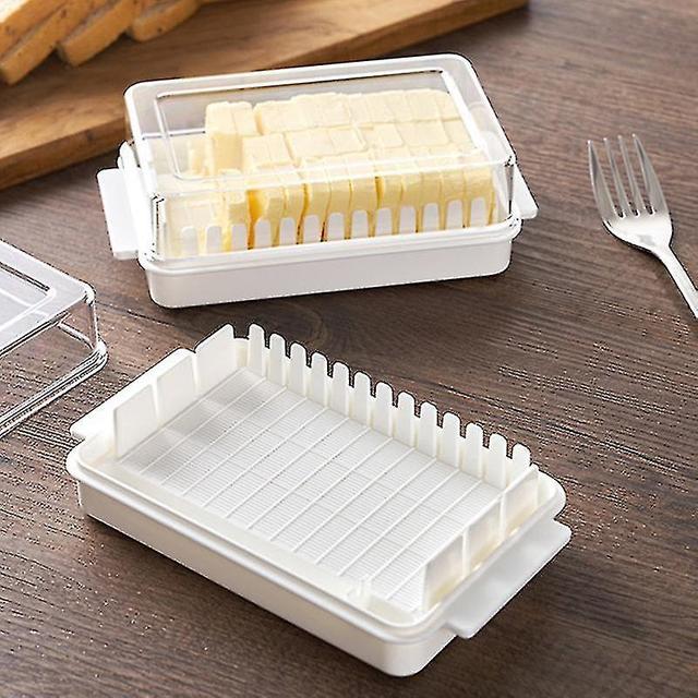 Household Butter Aid Cutting Box, Cheese Preservation Box, 1 Pack, White on Productcaster.