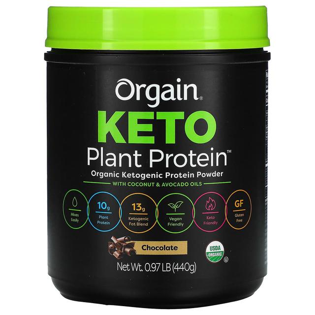 Orgain, Keto, orgaaninen kasviproteiinijauhe, suklaa, 0.97 lb (440 g) on Productcaster.