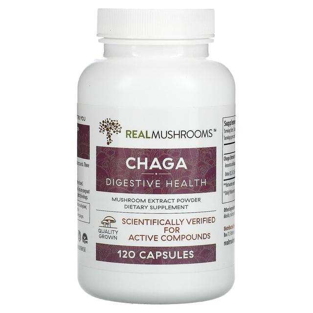 Real Mushrooms, Chaga, Digestive Health, 120 Capsule on Productcaster.