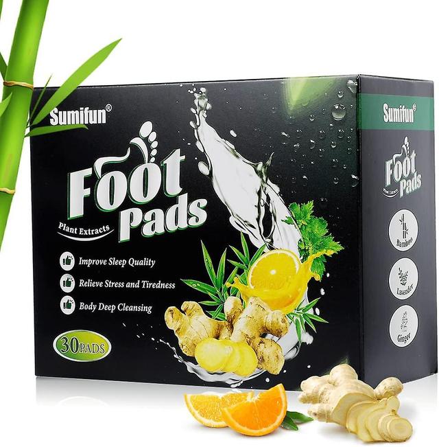 2023 New Sumifun Deep Cleansing Foot Pads 30-count Organic Foot Patches With Ginger, Bamboo Vinegar, Lemon Foot Pads For Stress Relief, Better Sleep on Productcaster.