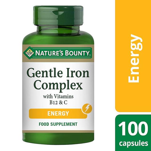 Natures Bounty Nature's Bounty Gentle Iron Complex with Vitamins B12 and C - 100 Capsules on Productcaster.