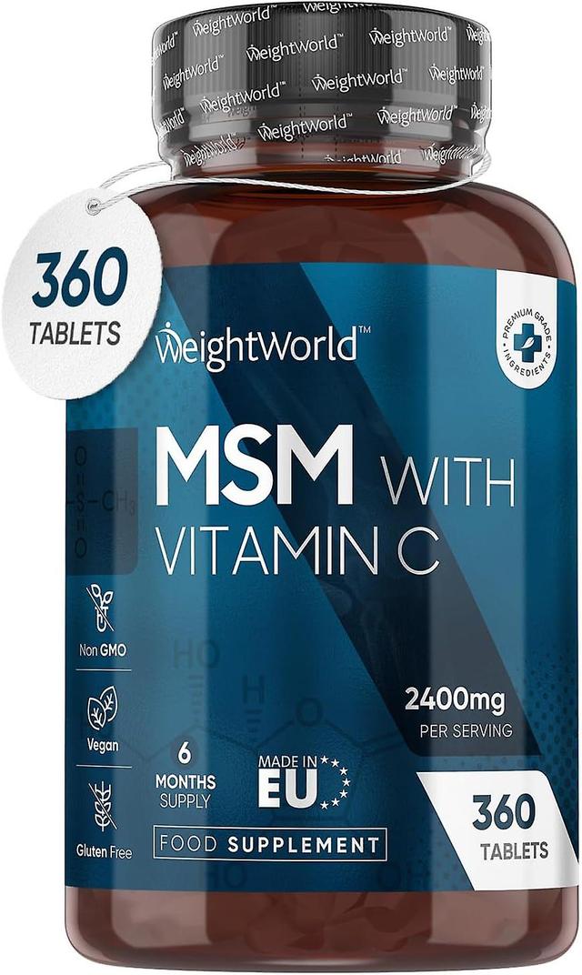 WeightWorld MSM Supplements - 2400mg High Strength Methylsulfonylmethane (MSM) with Vitamin C on Productcaster.