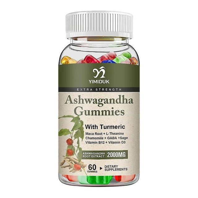 Visgaler Ashwagandha Gummies Relieve Fatigue Stress Anxiety Dietary Supplement Improve Mood And Sleep 1 Bottles on Productcaster.