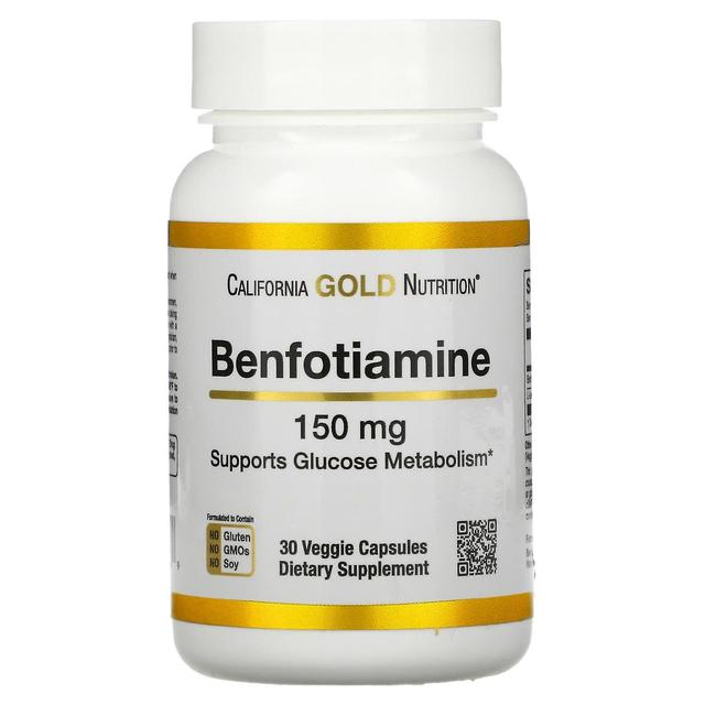 California Gold Nutrition, Benfotiamine, 150 mg, 30 Veggie Capsules on Productcaster.